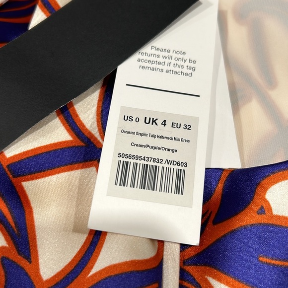 Me + Em Occasion Graphic Tulip Halterneck Mini Dress - Picture 11 of 13